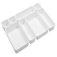 thumbnail image 3 of PENGXIANG 8PCs Organizer Bin Pack Drawer Storage Tray Dividers Interlocking Drawer Separators for Kitchen Bathroom Makeup Office Vanity, 3 of 8