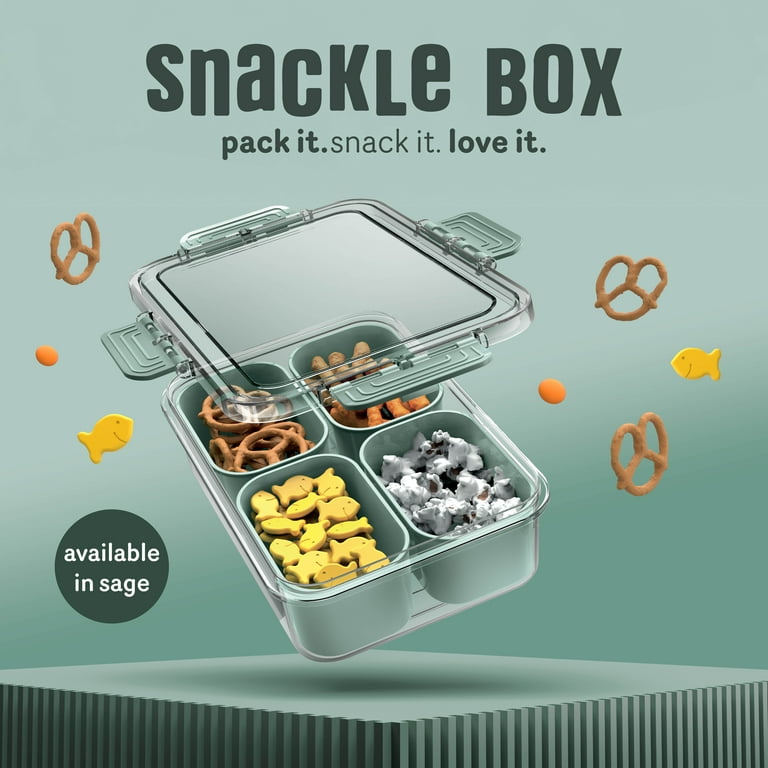 Cook with Color 4-Compartment Mini Snack Box Food Storage Carrier