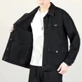 thumbnail image 5 of Abrigo vaquero para hombre, hombros anchos, chaqueta vaquera para hombre, ropa de hombre gris, marca, invierno 2024, moda, nuevo en Corea, entrega rápida, lavado G, 5 of 5
