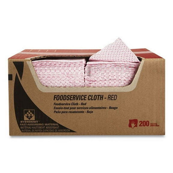 Foodservice Cloths, 12.5 X 23.5, Red, 200/carton | Bundle of 2 Cartons
