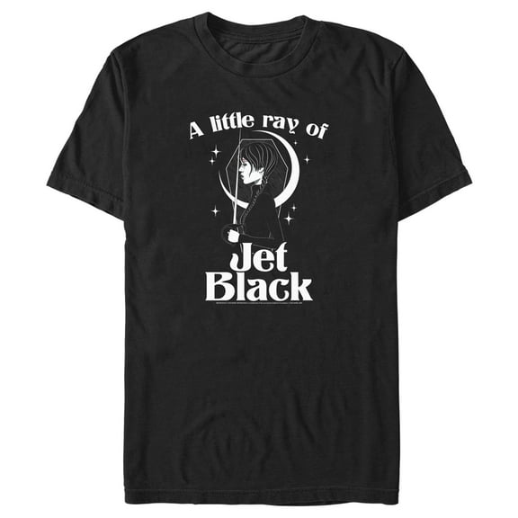 Men's Wednesday A Little Ray of Jet Black  Graphic Tee Black X Large
