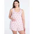 thumbnail image 2 of Joyspun Women’s Pointelle Knit Tank Top and Shorts Pajama Set, 2-Piece, Sizes XS-3X, 2 of 6