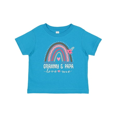 

Inktastic Grammy and Papa Love Me Rainbow Gift Baby Girl T-Shirt