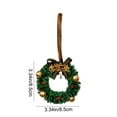 thumbnail image 3 of CuiLiyq Mini Christmas Wreaths, 3.3 Inch Christmas Front Door Hanging Artificial Wreath with Balls Bells, for Christmas Decorations Door Window Indoors Outdoors Decor, 3 of 6