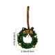thumbnail image 3 of Mini Corona Navideña Decorativa | Corona Navideña de Plástico Verde con Cascabeles, Lazos y Estrella | Adorno Festivo Pequeño de 8 Cm para Espejo Retrovisor de Coche, Ventana, Puerta, Regalo Colgante, 3 of 6