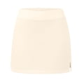 thumbnail image 4 of Womens Skort High Waist Side Slit Skirt with Built in Shorts Solid Stretchy Bodycon Pencil Casual Beige L, 4 of 4