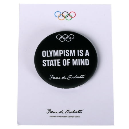 

Black The Olympic Collection - Pierre de Coubertin Quote Magnet