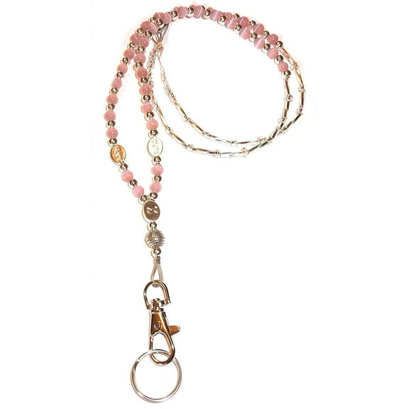 Breast Cancer Awareness Women's Lanyard Necklace ID Badge and Key Holder 34 in