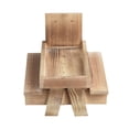 thumbnail image 3 of Comedero para ardillas, mesa de madera para pájaros, con tuercas colgantes, ventana para pájaros, comedero para jardín, Patios, loros al aire libre Marrón, 3 of 10