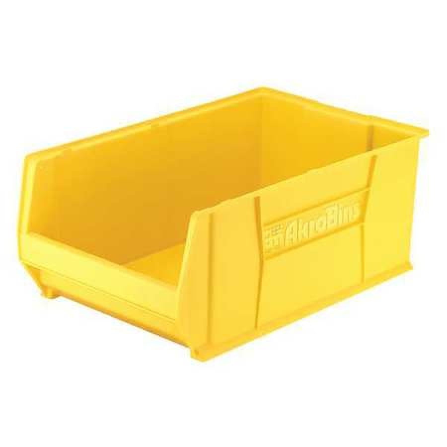 Akro-Mils Shelf Bin 11-5/8D x 6-5/8W x 4H Yellow  12 pack 