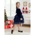 thumbnail image 3 of Hotiary 2-9Y Toddler Girls Casual Velvet Twirl Tutu Dresses Princess Girl Winter Fall Sequins Party Dress For Everyday, Halloween, Christmas, School, Party, 3 of 6