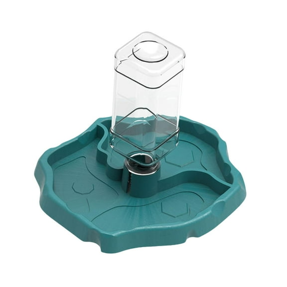 YWMJZEU Reptile Food Water Bowl Automatic Dispenser Lightweight Waterer Dispenser Bottle blue