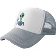 thumbnail image 1 of Trippy Alien Color Mesh Back Trucker Cap Baseball Cap, 1 of 8