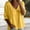 Yellow, variant on WHEANG Cotton Linen Tops for Women Pleated Loose Soft Cute Peplum Blouse 3/4 Sleeve Lace Trim V Neck Tops for Women Summer Tops Dressy Casual Womens Tops Summer Khaki M 2026 Sales Under $6