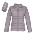 thumbnail image 5 of Bibifish Women's Down Jackets Lightweight Packable High Collar Zip Jackets Stain-Resistant Slim Fit Warm Winter Wear Portable Travel Coats, 5 of 5