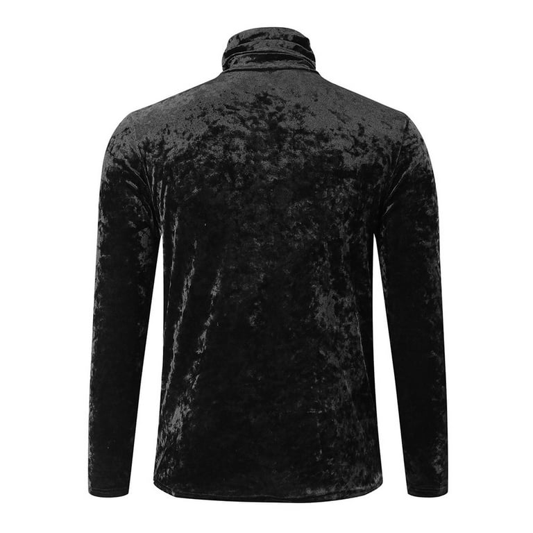 Mens Velvet Turtleneck Solid Casual T Shirt Solid Color Bottoming Shirts Tops Walmart