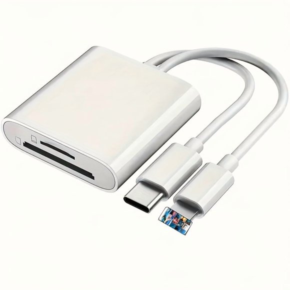 LEEYNEER Multi-Device Memory Card Reader 5in 1 USB OTG Adapter with Micro SD And SD Card Slot Supports SD/Micro SD/SDHC/SDXC/MMC for iPhone/iPad USB C And USB A Devices