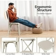 thumbnail image 6 of VINGLI Plastic Dining Chairs Set of 6, Stackable Patio Dining Chairs with X Back, Waterproof Kitchen & Dining Room Chairs for Indoor-Outdoor, Capacity 400 lbs, Cream White, 6 of 7
