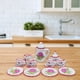 thumbnail image 5 of Mini tetera taza plato casa de muñecas miniatura porcelana taza de té muebles escena de vida Flor, 5 of 8