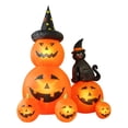 thumbnail image 4 of HOPOCO Decoraciones inflables de Halloween de 6 pies, calabaza fantasma espeluznante iluminada y gato de bruja, decoraciones de Halloween inflables al aire libre combo de calabaza con LED incorporado, 4 of 5