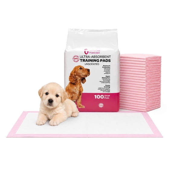 FPN Puppy Pads Pink , 18X13 in 100Pack, Pet Toilet Training Pad Ultra Absorbent, Leak-Proof for Puppies, Pee pad for Dogs & Small Pets 5-Layer Protection