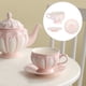 thumbnail image 4 of Juego de taza de té y platillo Gloria 3D cerámica rosado, 4 of 9