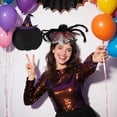 thumbnail image 4 of Cinta de Fantasma de Halloween Negra | Accesorio de decoración para fiestas para adultos | Banda para el pelo de plástico caprichoso • Duradero 8,66 pulgadas | Joyería de festival para atuendos, 4 of 5