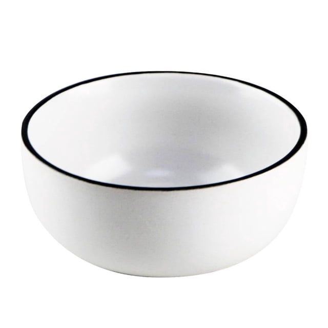 Tazón Chefmaker 250 mL Cerámica Color Blanco con Filo Negro