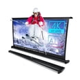 thumbnail image 1 of 50inch Table Projector Screen 16:9 Tabletop Pull Up Foldable Stand 4:3 Outdoor Movie Projection Screens For Travel Home Theater ,Easy to Use, 1 of 5