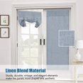 thumbnail image 3 of Cortina Cortinas de 2 paneles para atar para ventanas, lino texturizado, cortinas de privacidad para bloqueo solar interior, cortina opaca térmica para ventana, cocina, patio, puertas, cenefa, 26.0 x Irfora Cortina, 3 of 7