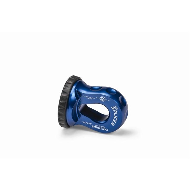 Factor 55 Winch Cable Shackle Mount 00352-02 The Splicer; Fits Up To 1 Inch Diameter Shackles; Fits 1/2 Inch Diameter Synthetic Winch Ropes; 16000 Pounds Capacity; Blue; Single