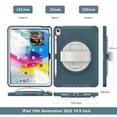 thumbnail image 3 of Allytechgroup Case for Apple iPad 11th Gen 11" 2025/ iPad 10th Gen 10.9" 2022, Build-in Pencil Holder Rotaing Stand Heavy Duty Shockproof Kids Friendly Hand Strap Tablet Cover for iPad 11/ iPad 10, 3 of 9