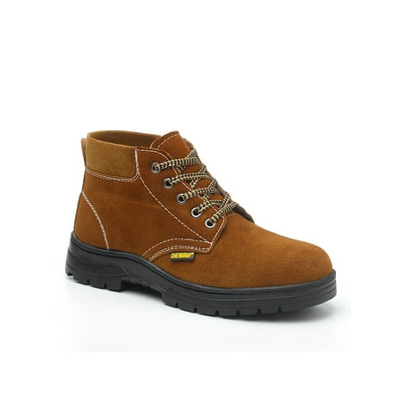 

Tenmix Men Comfort Ankle Bootie Working Slip Resistant Lace Up Outdoor Durable Safety Boot Brown 10.5