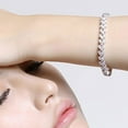 thumbnail image 3 of Women Bracelets 925 Sterling Silver Bracelets Fashion Vintage Couples Hollow Wavy Design Bangles Party Jewelry Bangle, 3 of 6