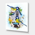 thumbnail image 3 of Designart ' Two Tit Birds Sitting Near The Nest With Eggs and White Flowers I ' Traditional Canvas Wall Art Print, 3 of 4