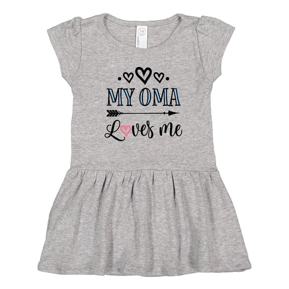 Inktastic My Oma Loves Me Grandchild Gift Girls Toddler Dress