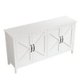 thumbnail image 2 of Storage Sideboard Cabinet with 4 Doors and 4 Shelgves White, 2 of 5