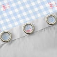 thumbnail image 4 of Homewish Cute Bow Ribbon Blackout Curtains Set of 2 (52x84 Each),Geometric Checkered Grid Window Curtains,Pink Blue White Curtains and Drapes For Girls Boys,Luxury Bedroom Decor, 4 of 6