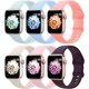 thumbnail image 1 of Paquete de 6 correas deportivas compatibles con Apple Watch Band 38 mm, 40 mm, 41 mm, 42 mm, 44 mm, 45 mm, 49 mm, correa de silicona suave impermeable compatible con iWatch Apple Watch Series 9 Ultra, 1 of 4