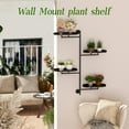 thumbnail image 7 of Window Rotating Plant Stand Shelf Indoor Black Metal Floating Shelves 4-Tier Wall Mount Plant hanger Holders for Wall Planter Modern Home Decor window sill gifts, 7 of 7