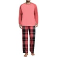 thumbnail image 2 of Fewfanhot Men's Casual Pajama Set Round Neck Long Sleeve Shirt with Drawstring Waist Pants Cozy Home Wear for Daily Use, 2 of 7