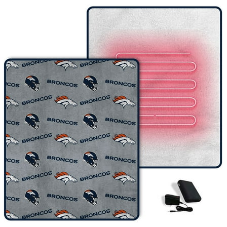 Pegasus  Denver Broncos Scattered Logos 60" x 70" Heated Blanket