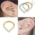 thumbnail image 5 of Wentin Reduced Earrings Surgical Septum Daith Tragus Cartilage Piercing Jewelry Teardrop Nose Hoop Cube Zircon Paved, 5 of 8