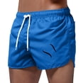 thumbnail image 4 of Men Swim Trunk Pool Ball Quick-Dry Lightweight 2 In 1 4-Way Stretch Bathing Suit Blue L, 4 of 6