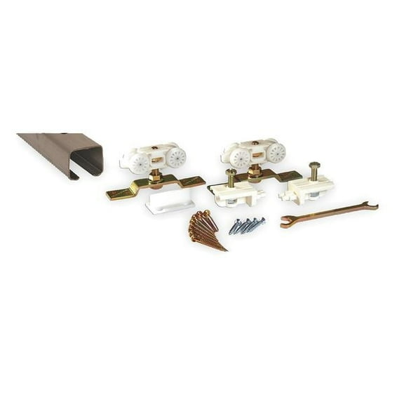 Pemko Sliding Door Steel Track and Hardware,96"L x 1-5/16"W H200/8