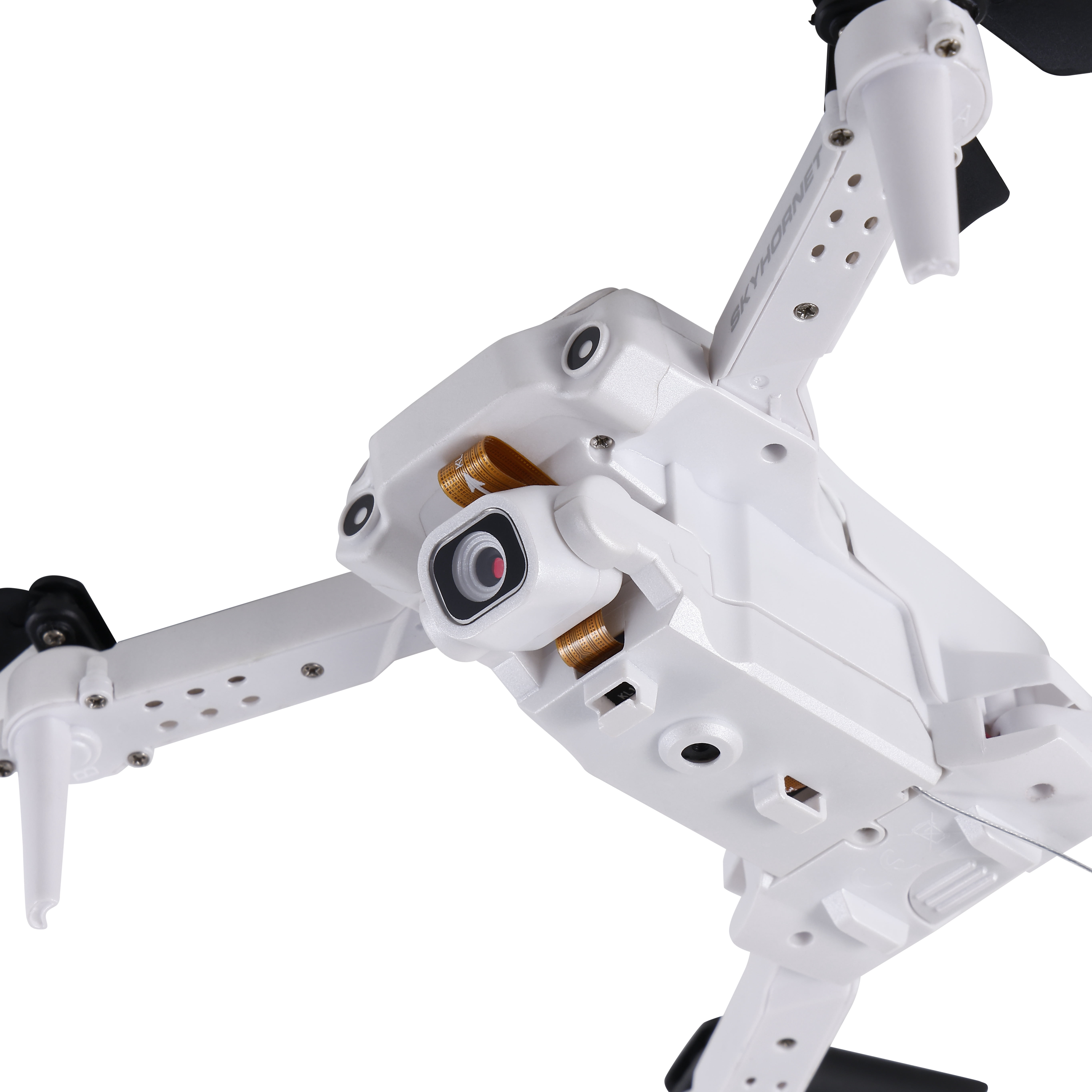 Vivitar SkyHornet Foldable RC Drone with 720p HD Camera, WiFi FPV Live Video, 3 Speed Modes, Auto Takeoff & Landing, 11 minutes Flight Time, Remote Control Quadcopter Toy for Kids & Beginners, White