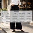 thumbnail image 3 of Achuyrbd Women's High Waisted Wide Leg Pants Button Front with Pockets Solid Color Business Casual Office Trousers Professional Work Wear, S-2XL, 3 of 6