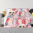 thumbnail image 1 of XMXT Throw Blanket, Skeleton Butterflies Rose Watercolor Machine Washable Blankets for Sofa, 80 x 60 inches, 1 of 9