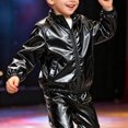 thumbnail image 2 of Dakiuu Boys Girls Bomber Jacket Stand Collar Zip Front Long Sleeve, 2 of 8