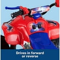 thumbnail image 4 of Kid Trax Marvel Spiderman Toddler ATV Ride On Toy, 12 Volt Battery, 3-7 Years, Max Rider Weight 88 lbs, LED Head Lights, Spider-Man Blue, 4 of 5
